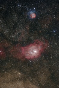 Nebulosa Laguna, Trifida, M21, ammasso globulare NGC6544